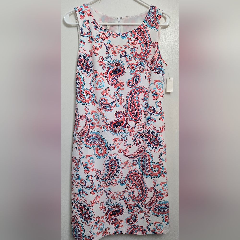 Talbots Paisley Print Midi Length Dress Size 6 - Picture 6 of 8